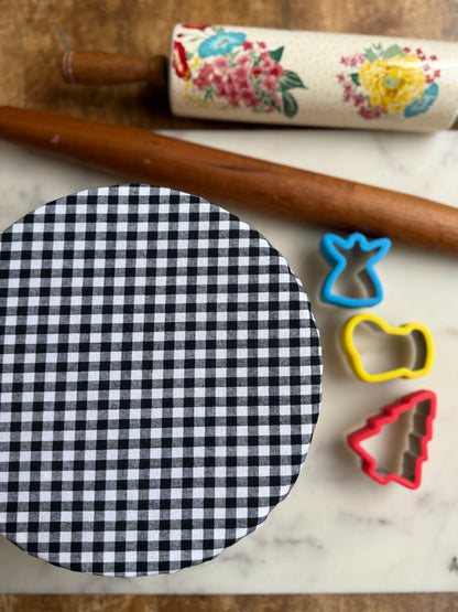 Vintage Christmas Trucks & Gingham Reversible Bowl Cover