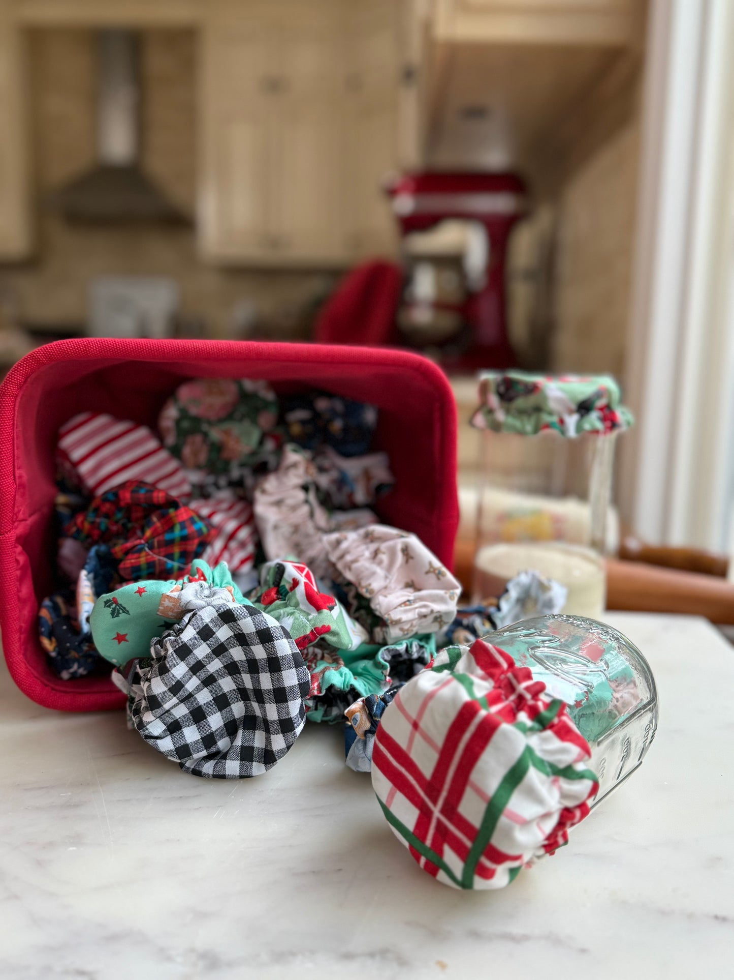 Assorted Holiday Jar Covers