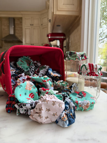 Assorted Holiday Jar Covers