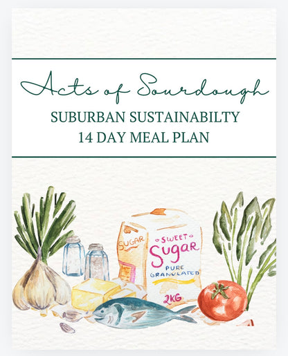 Suburban Sustainability *PRINTED* 14 Day Meal Plan (With Free Digital Download)