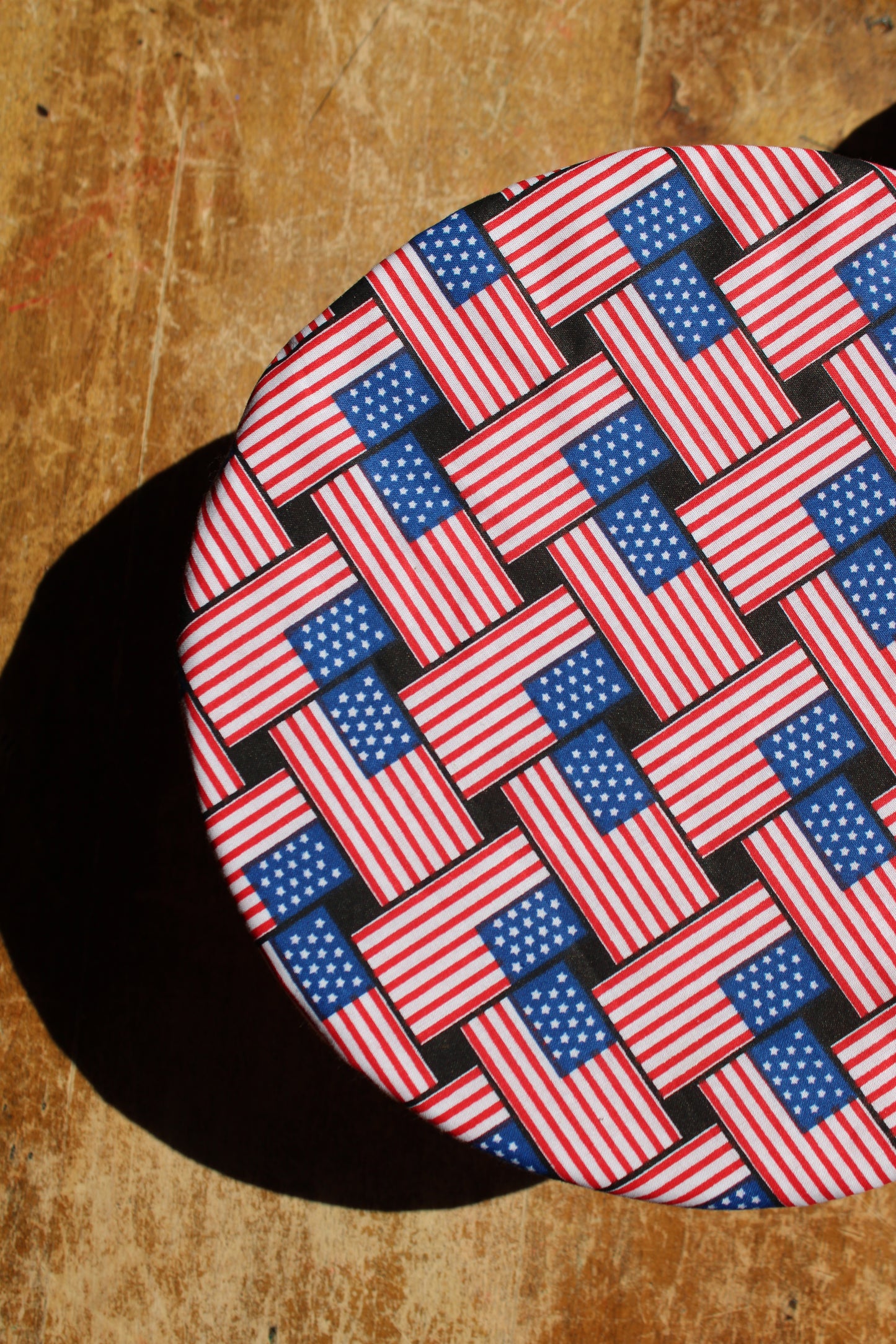 Woven Flags Bowl Cover | Red or Black Gingham