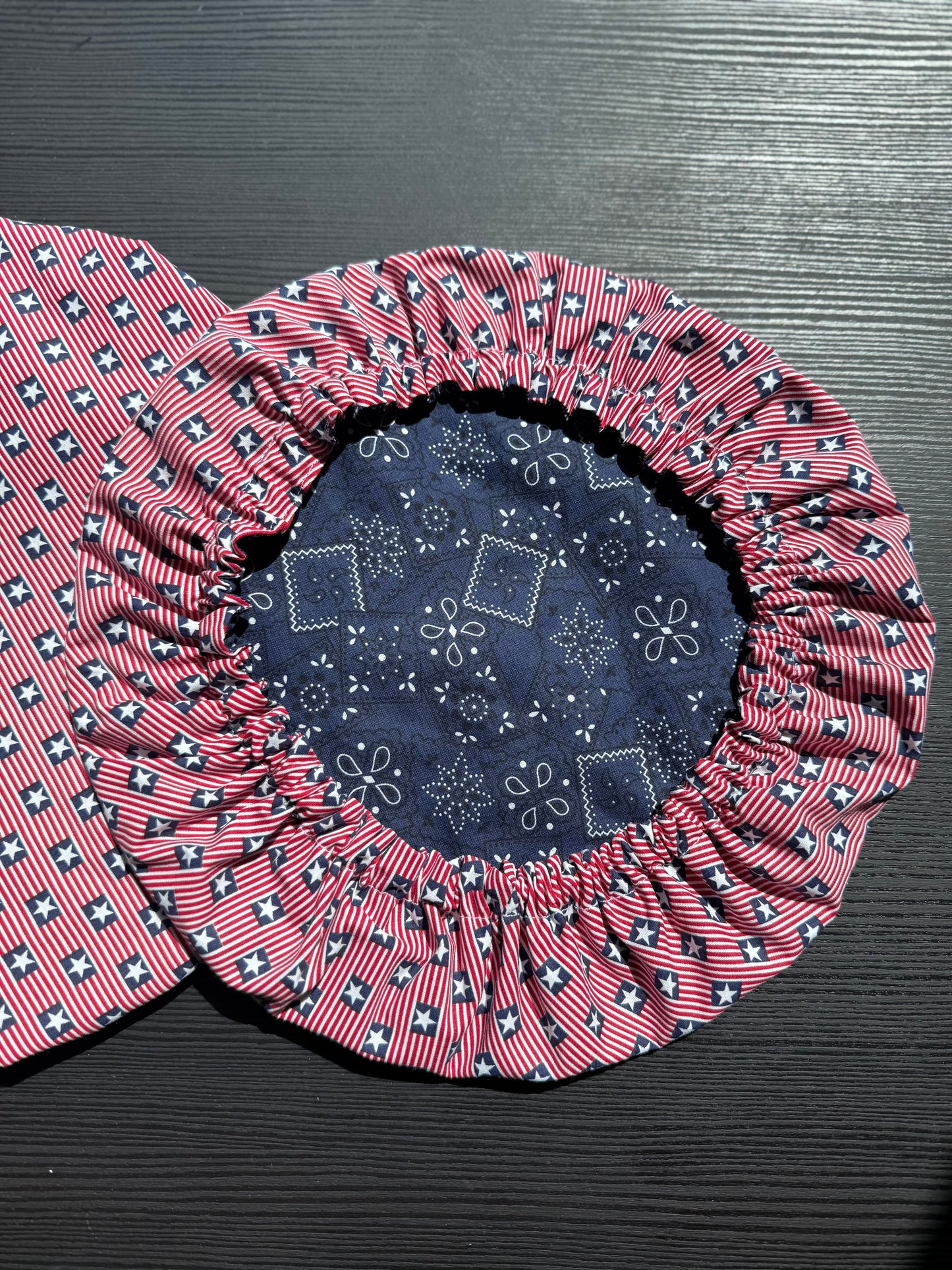 Americana Stars & Stripes Bowl Cover | Reversible Sourdough Cover