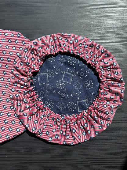 Americana Stars & Stripes Bowl Cover | Reversible Sourdough Cover