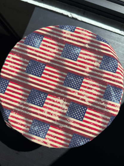 Americana Vintage Flags Bowl Cover | Reversible Sourdough Cover