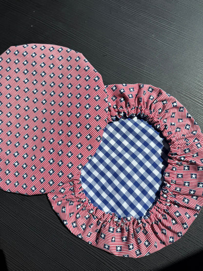 Americana Stars & Stripes Bowl Cover | Reversible Sourdough Cover