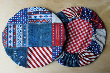 Americana Patchwork Bowl Cover