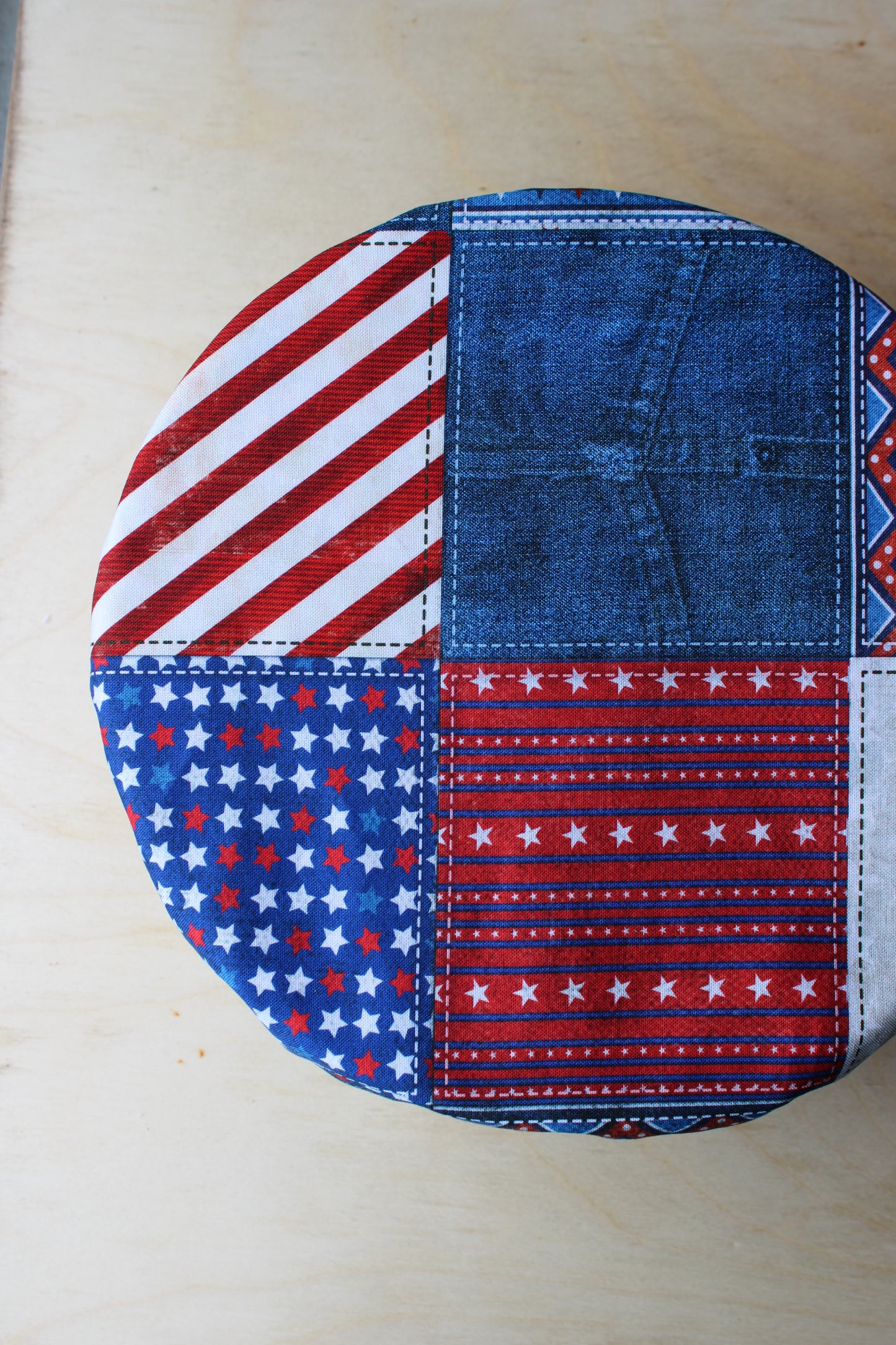 Americana Patchwork Bowl Cover
