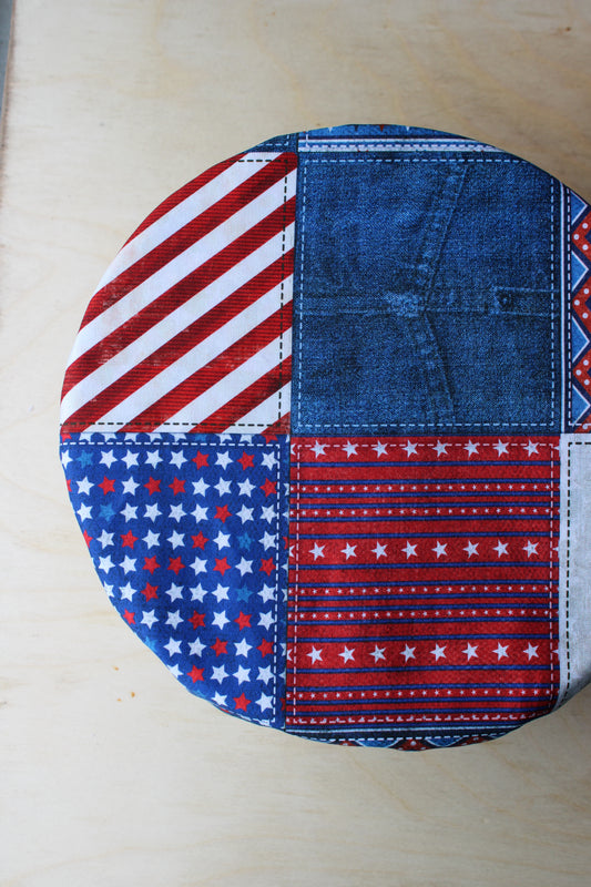 Americana Patchwork Bowl Cover