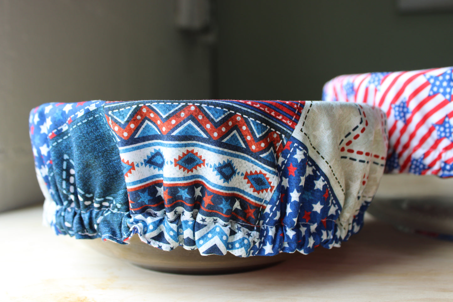 Americana Patchwork Bowl Cover