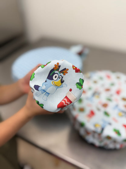 Mommy + Me Bowl & Jar Cover Set — Bluey + Classic Christmas Trucks