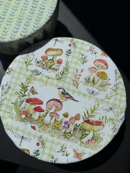 Fresh Picked Mushroom Reversible Bowl Cover