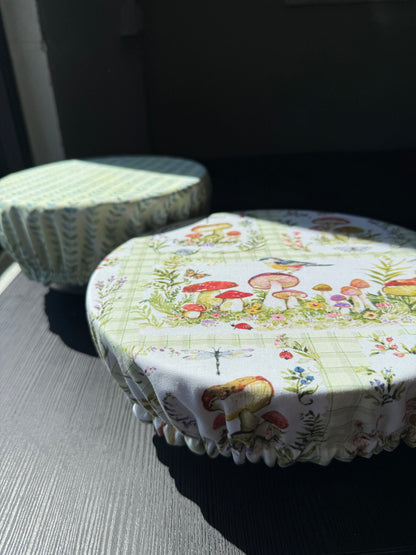 Fresh Picked Mushroom Reversible Bowl Cover