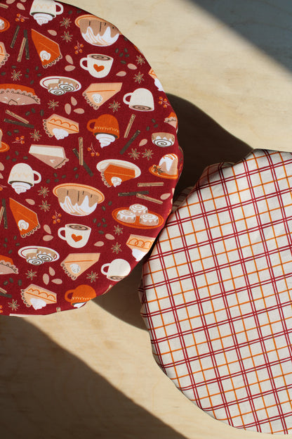 Pie Season Reversible Bowl Cover | Fall Collection