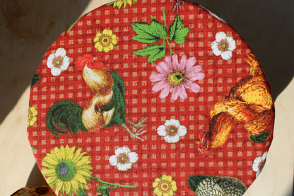 Harvest Hen Reversible Bowl Cover | Fall Collection
