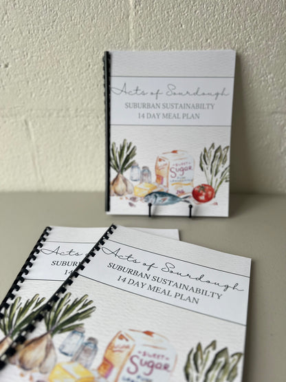 Suburban Sustainability *PRINTED* 14 Day Meal Plan (With Free Digital Download)
