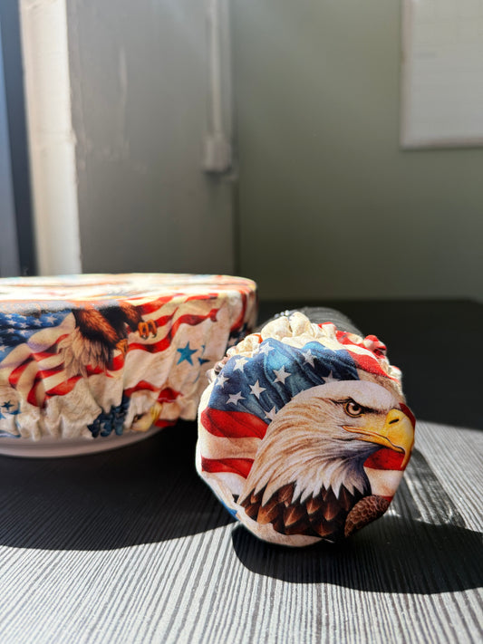 Americana Bald Eagle Bundle | Bowl Cover + Jar Cover