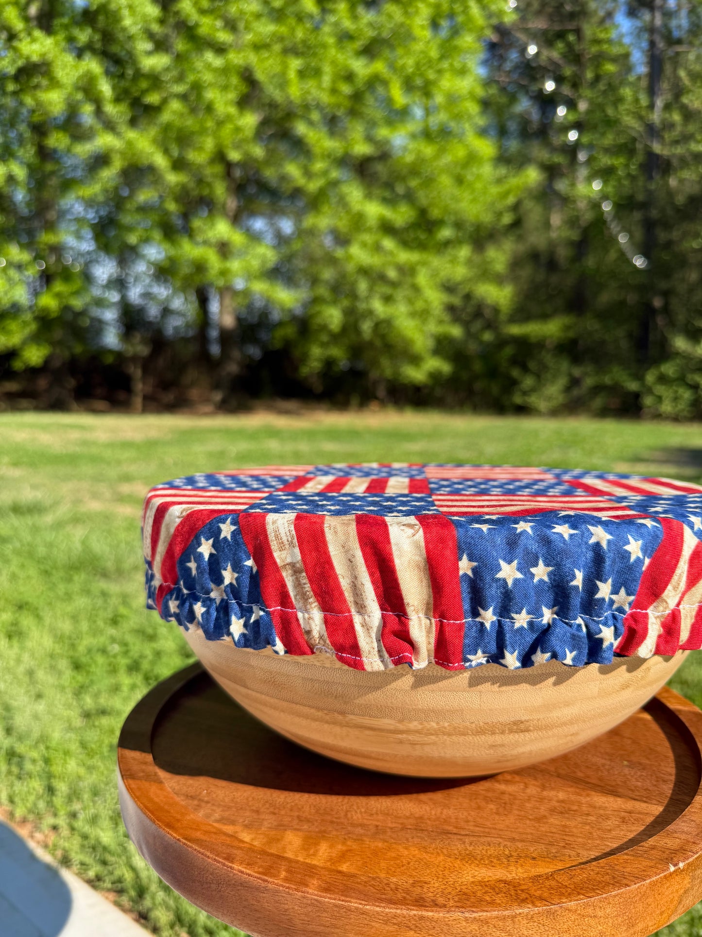 Americana Vintage Flags Bowl Cover | Reversible Sourdough Cover