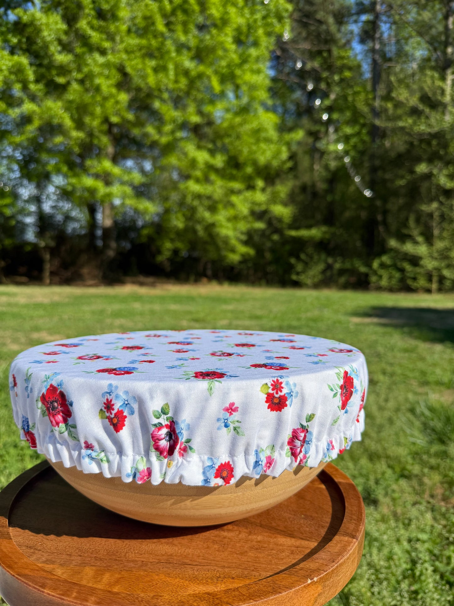 Americana Floral Bowl Cover | Reversible Sourdough Cover