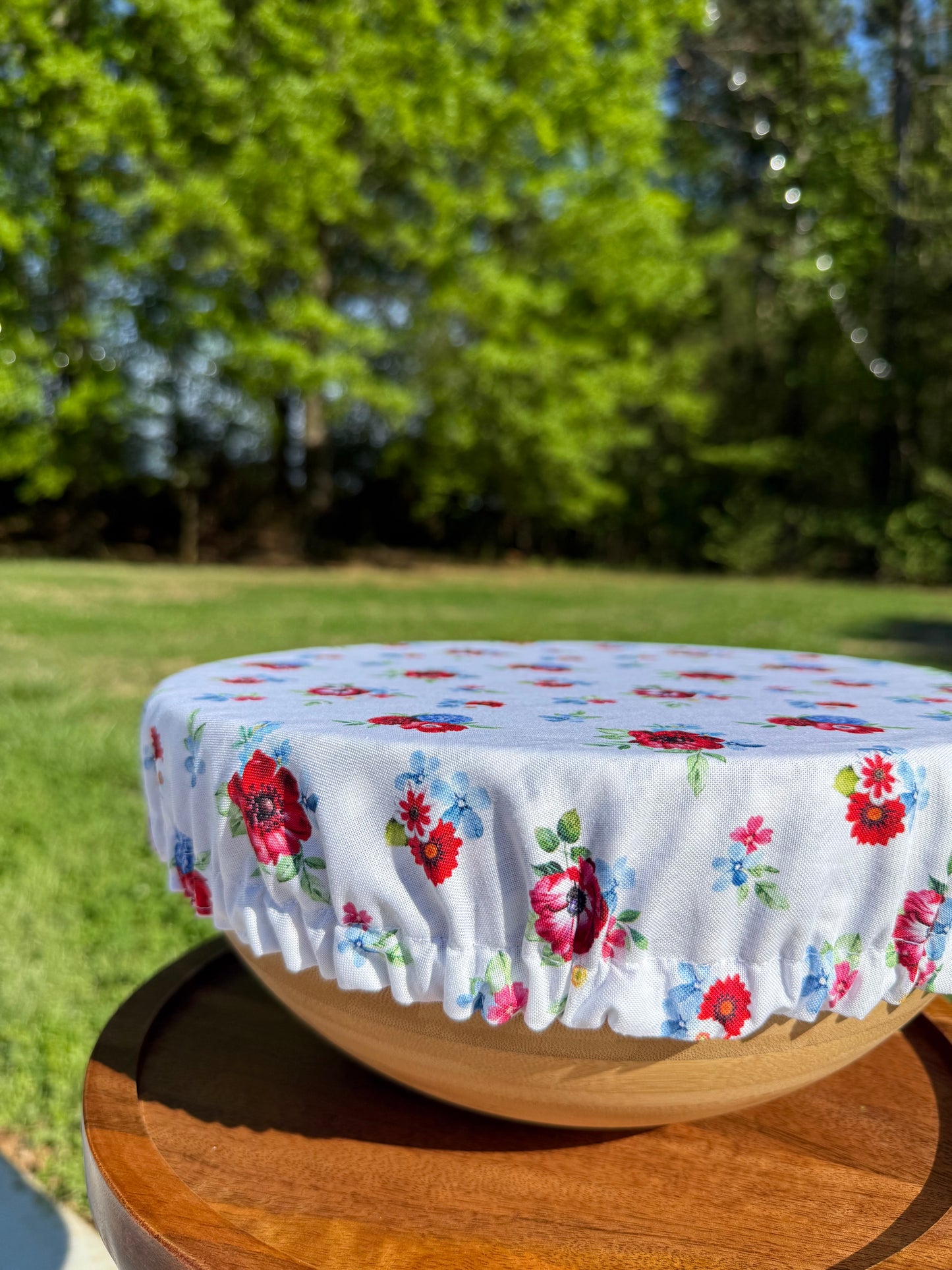 Americana Floral Bowl Cover | Reversible Sourdough Cover