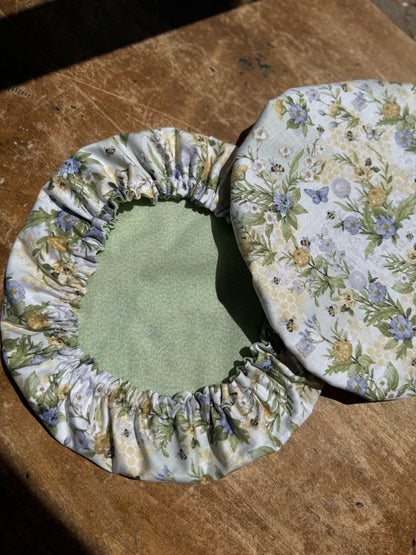 Honeybee Floral Reversible Bowl Cover