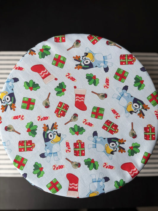 Bluey Christmas BOWL Cover 🩵