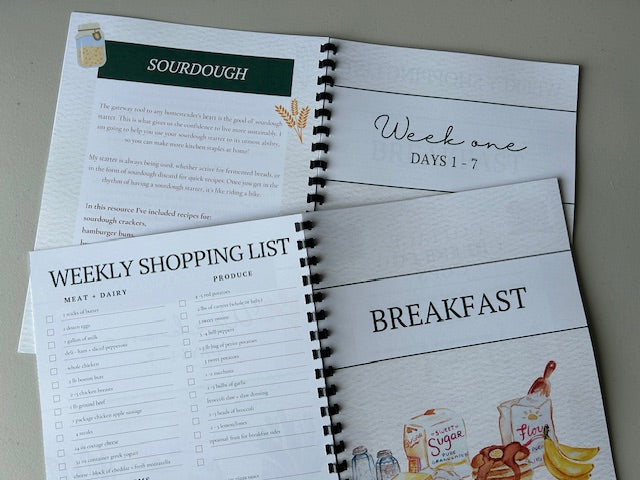 Suburban Sustainability *PRINTED* 14 Day Meal Plan (With Free Digital Download)