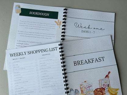 Suburban Sustainability *PRINTED* 14 Day Meal Plan (With Free Digital Download)