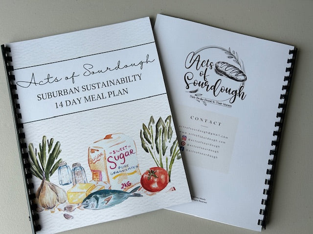 Suburban Sustainability *PRINTED* 14 Day Meal Plan (With Free Digital Download)