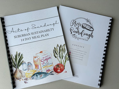 Suburban Sustainability *PRINTED* 14 Day Meal Plan (With Free Digital Download)