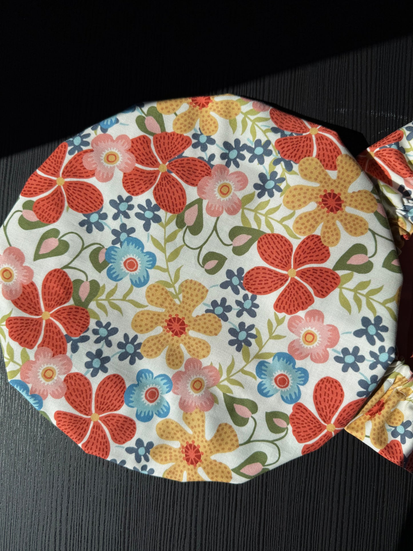 Reversible Cotton Bowl Cover – Flower Power