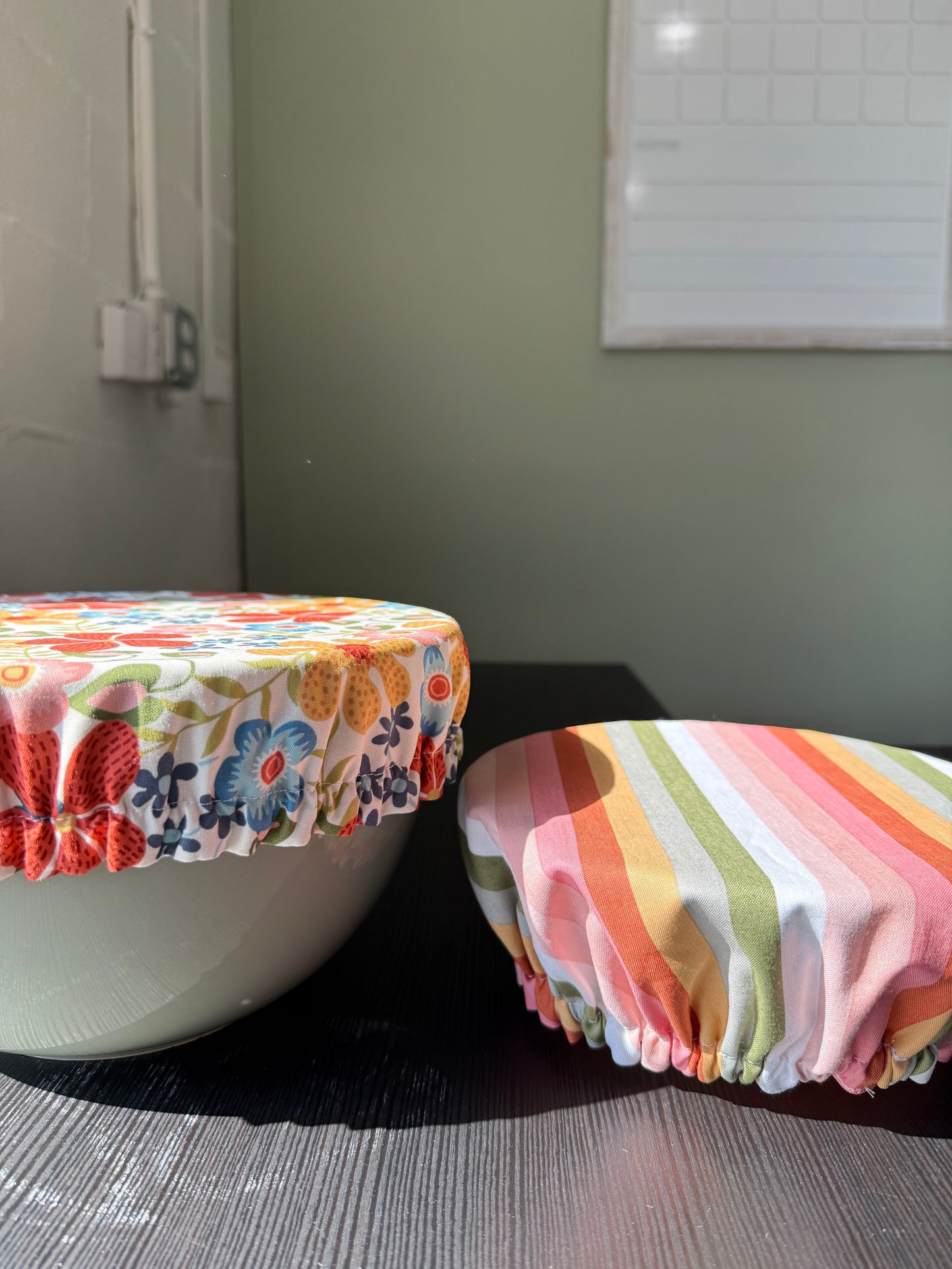 Reversible Cotton Bowl Cover – Flower Power