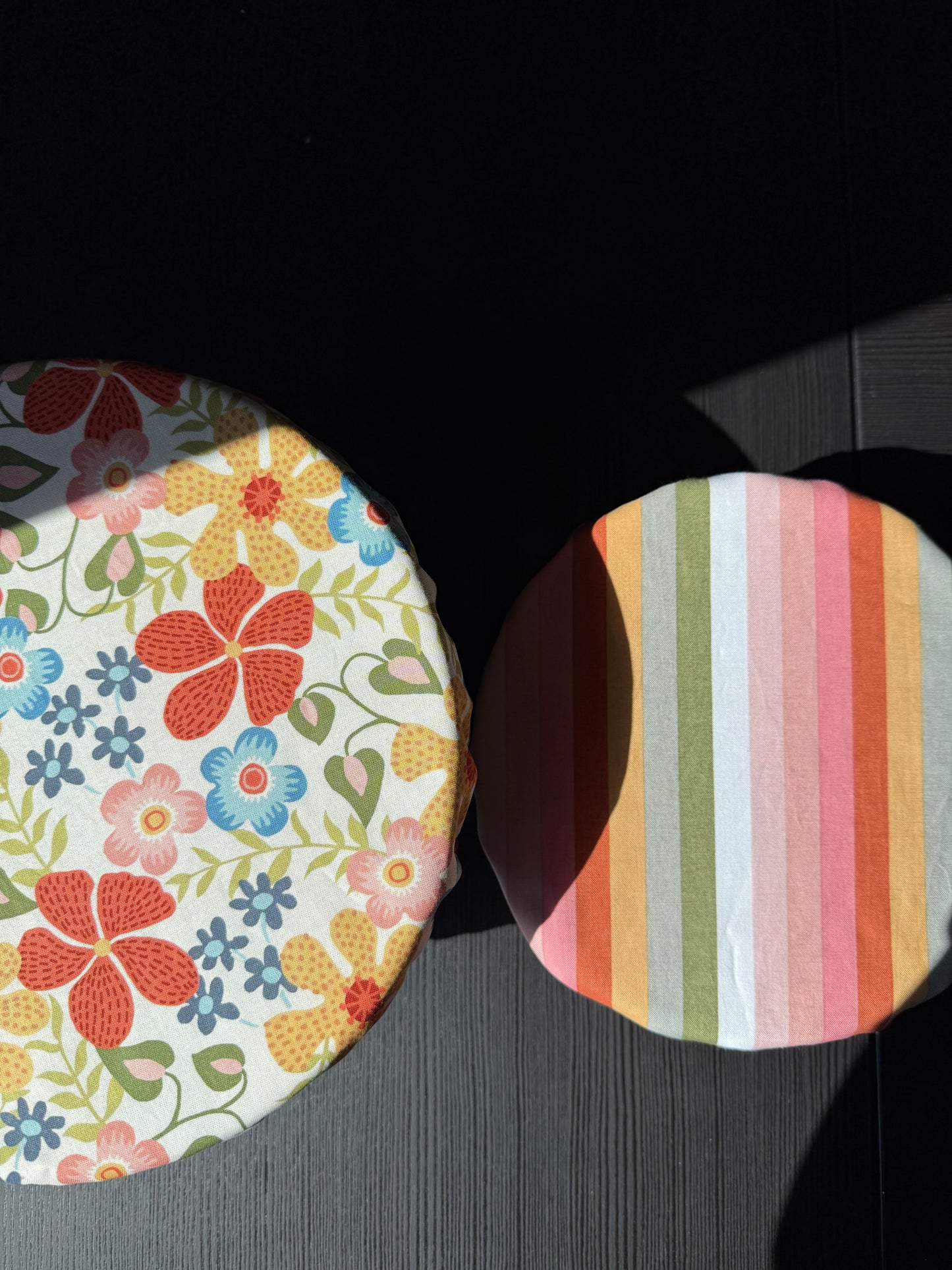 Reversible Cotton Bowl Cover – Flower Power