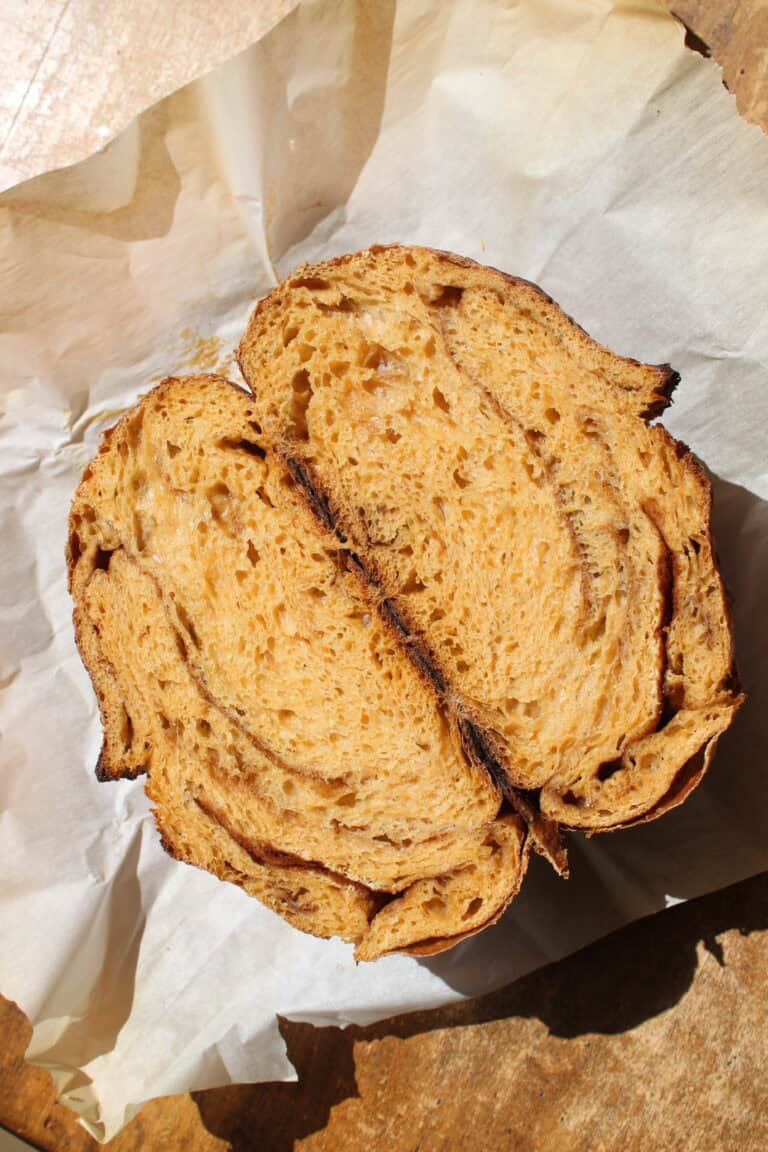 Pumpkin Cinnamon Swirl Sourdough Loaf