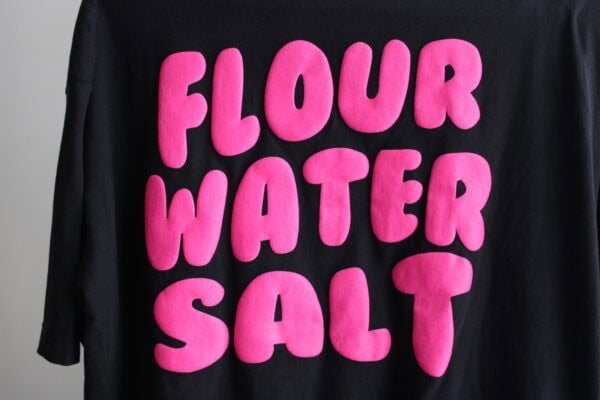 “Flour • Water • Salt” Sourdough Baker Tee – Comfort Colors® BLACK - Image 3