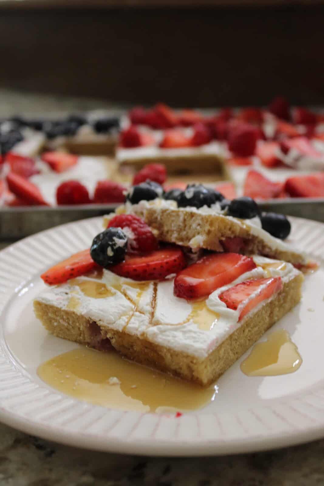 Strawberry Sheet Pan Pancakes