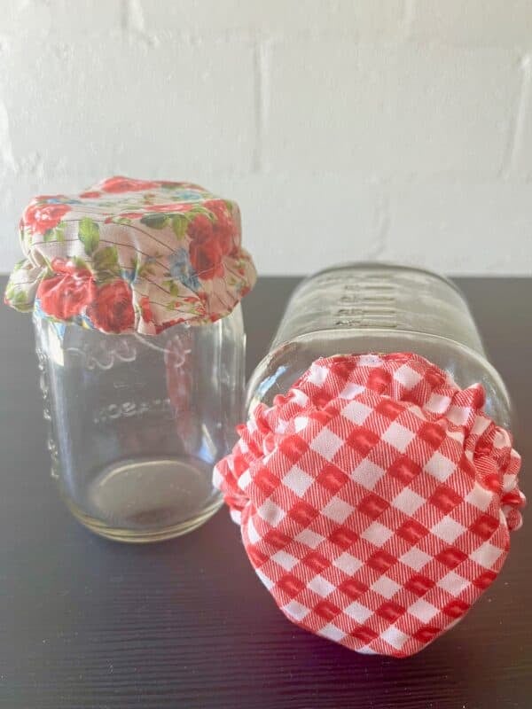 Jar Cover – Roses & Red Gingham - Image 7