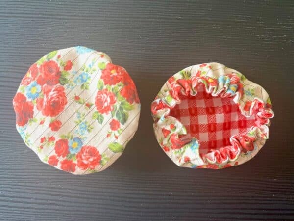 Jar Cover – Roses & Red Gingham - Image 5
